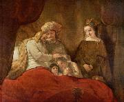 Rembrandt, Jacob blessing Joseph second son,